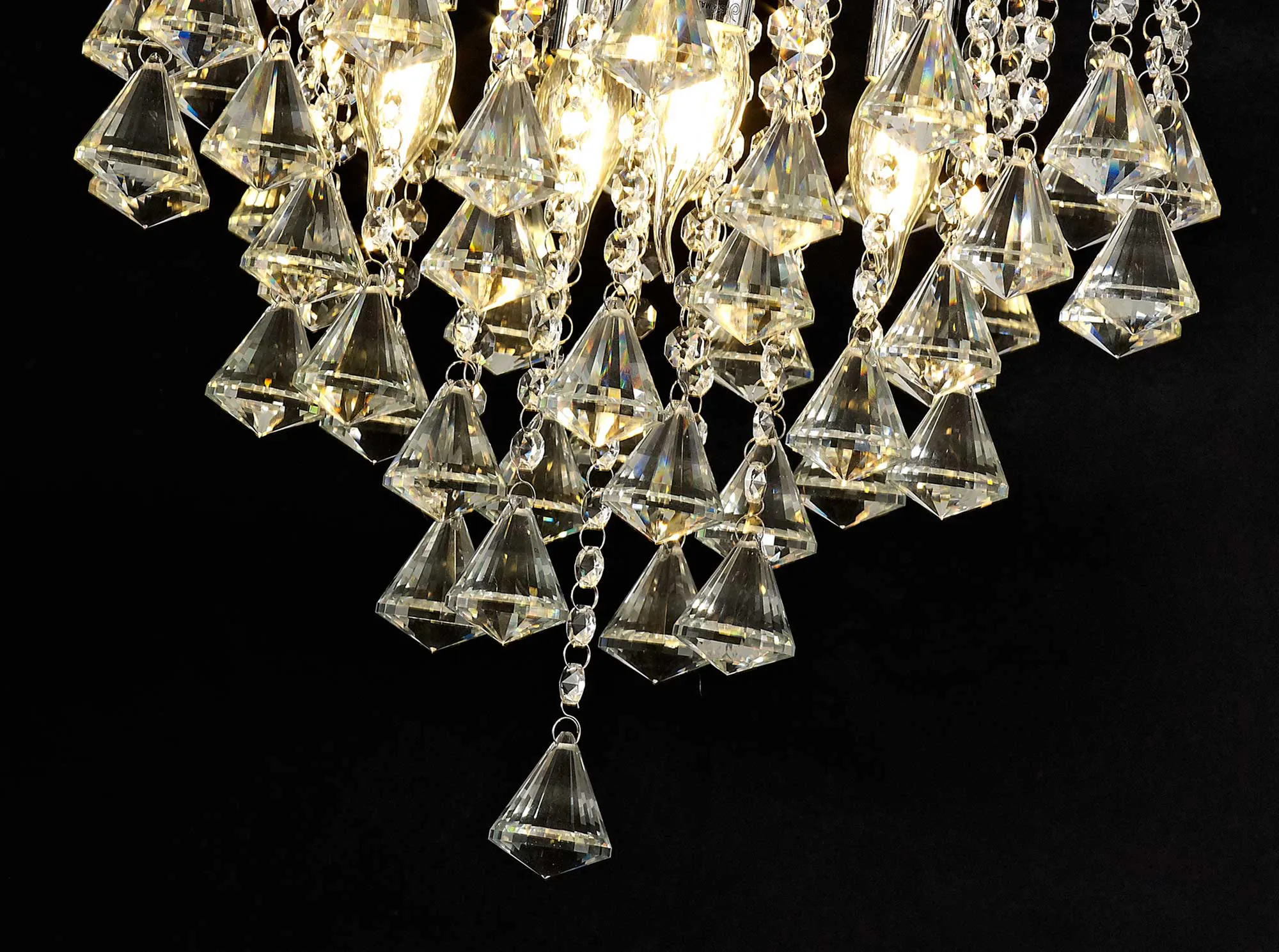 Inina Crystal Ceiling 4 Light Polished Chrome IL30770  Diyas Inina Polished Chrome